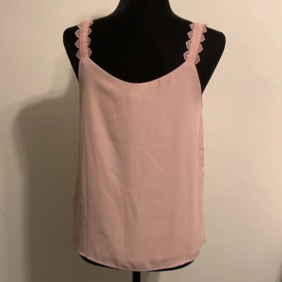 NORDSTROM RACK NWOT Lace Strap Camisole in Pink Blush - Picture 5 of 9